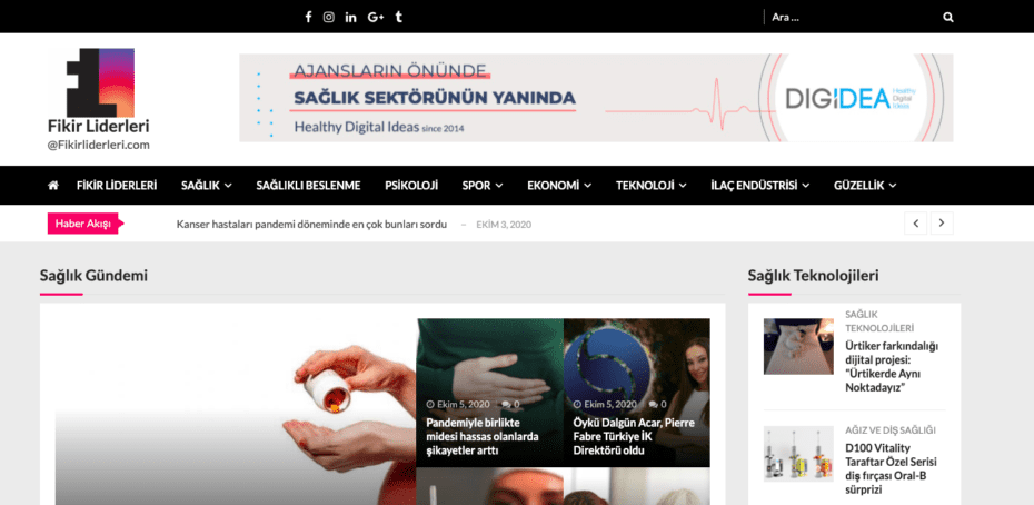 Fikirliderleri.com, sağlıklı yaşam ile ilgili farkındalık yaratmak ve toplum sağlığına katkıda bulunmak amacıyla yayın yapmaktadır. “Fikirliderleri.com” haber sitesinde yer alan haber, yazı ve reklam içerikleri sağlık ile ve sağlıklı yaşam ile ilgilenen her yaştan, toplumun her kesiminin kullanımı içindir.